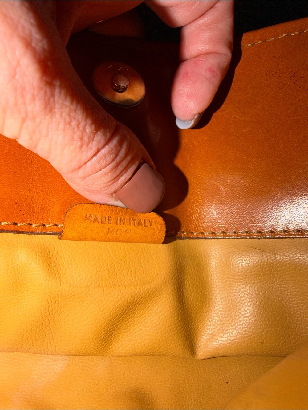 Celine Triomphe Canvas Fold-Over Clutch in Beige and Brown Trim - Picture 8 of 14